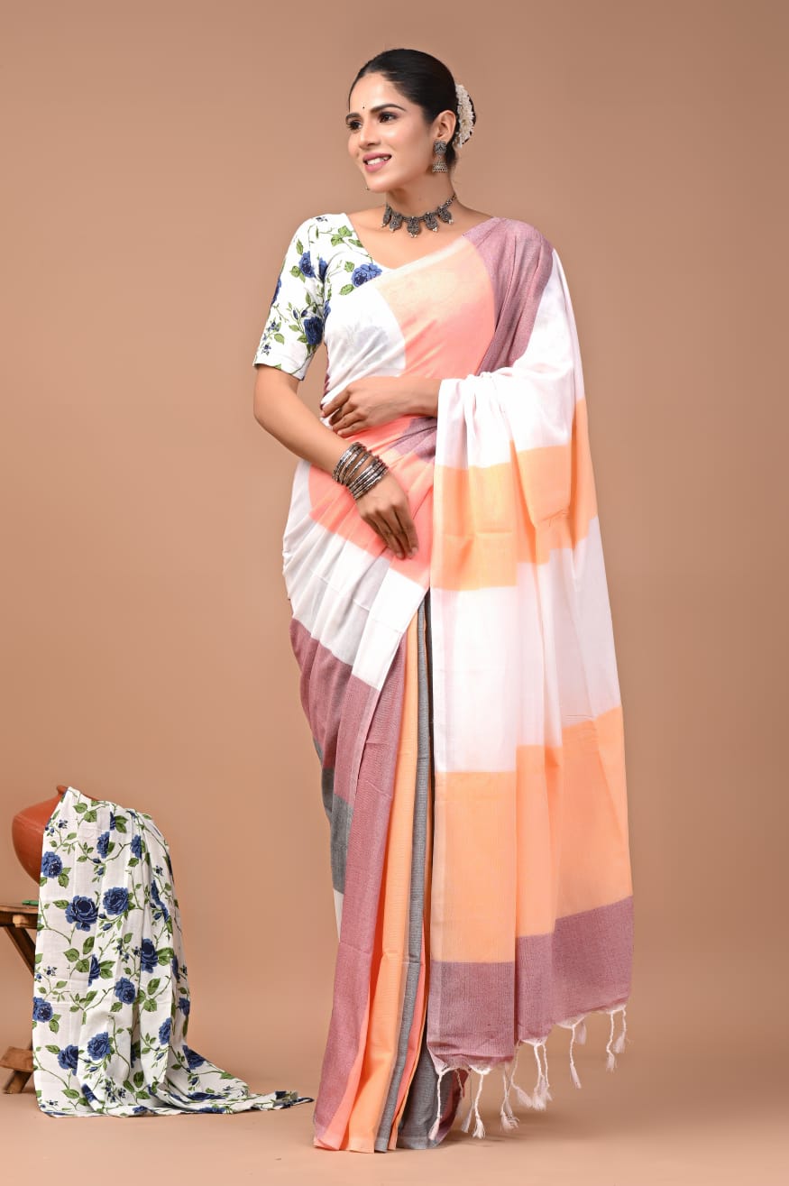 Pure Khadi Cotton Saree