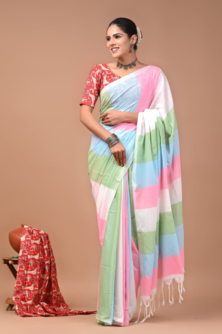 Pure Khadi Cotton Saree