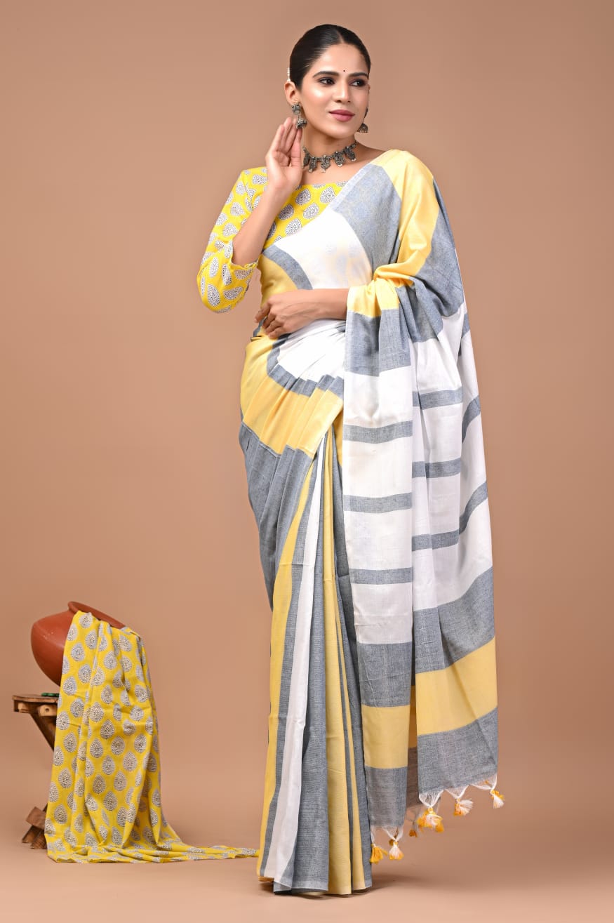 Pure Khadi Cotton Saree