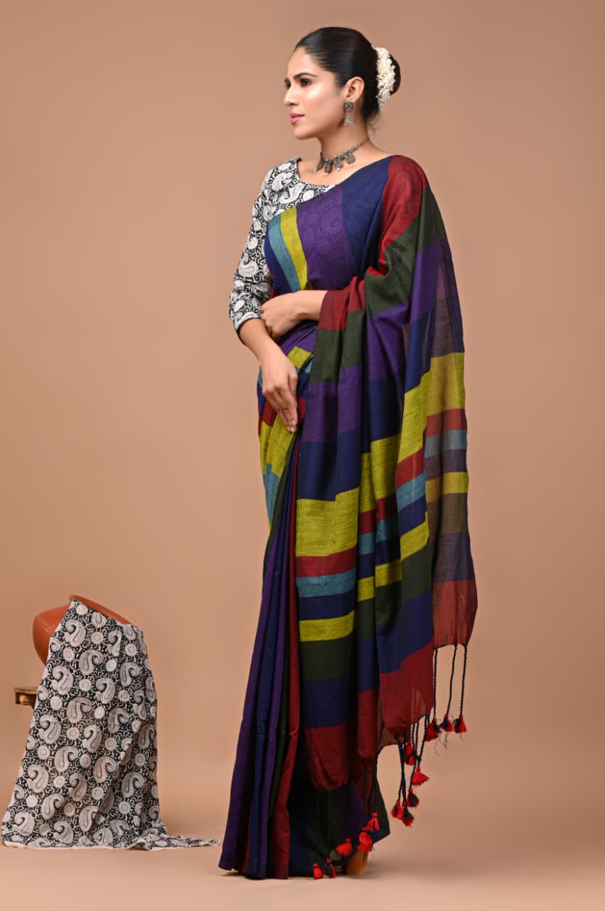 Pure Khadi Cotton Saree