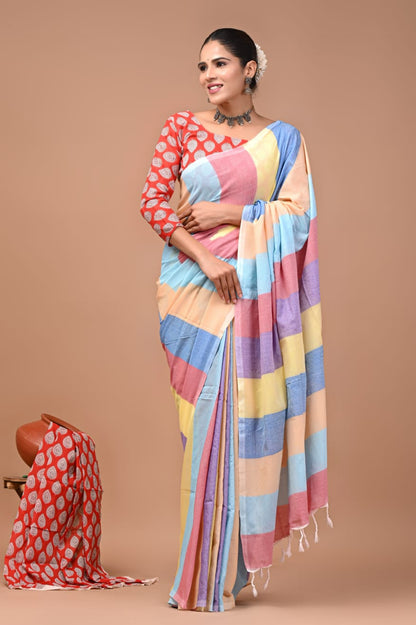 Pure Khadi Cotton Saree