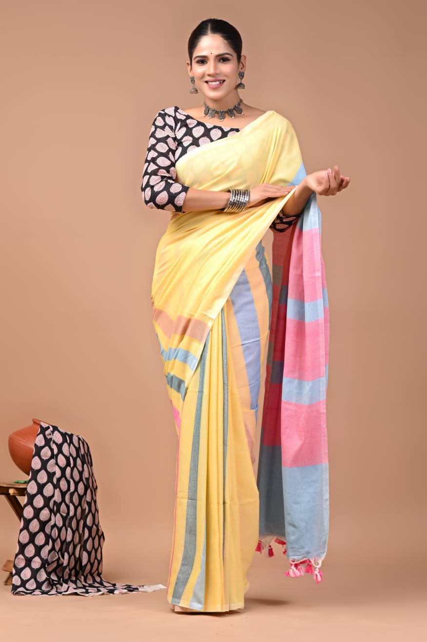 Pure Khadi Cotton Saree