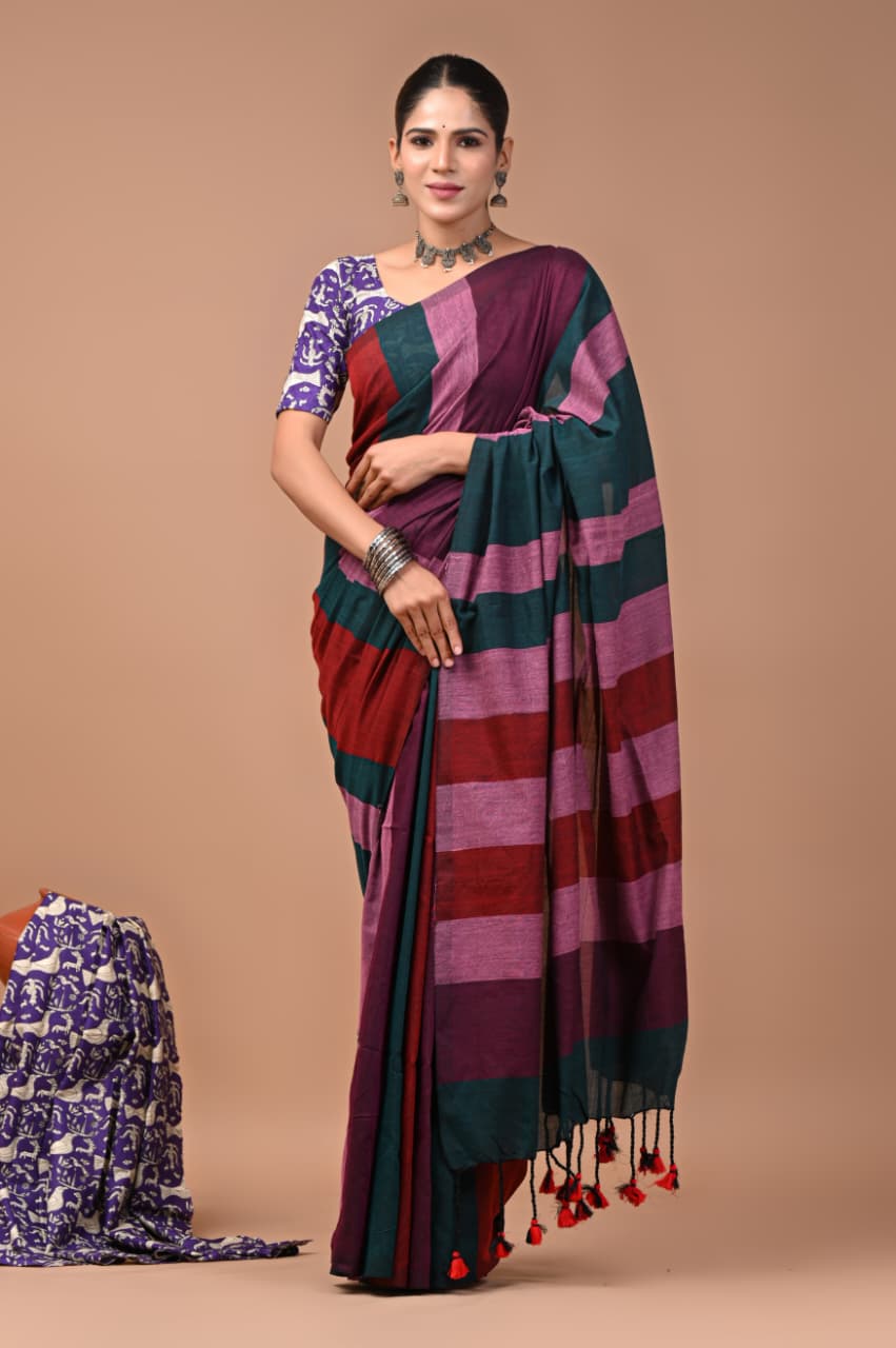 Pure Khadi Cotton Saree