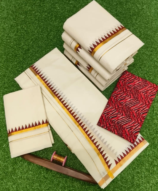 Temple design Settu mund with blouse piece