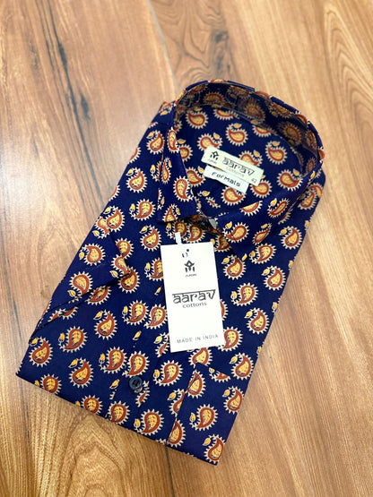 Mens Ajrakh shirt