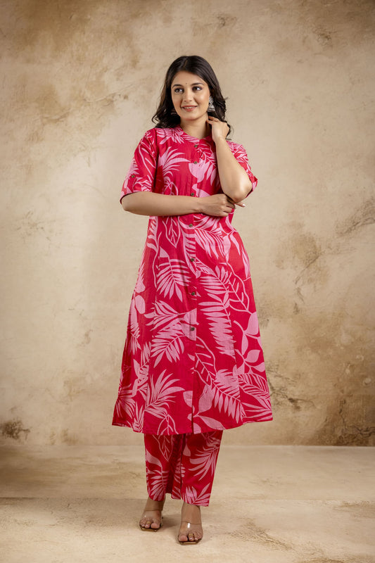 Printed cotton Co-Ord set Maternity